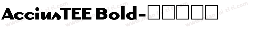 AcciusTEE Bold字体转换